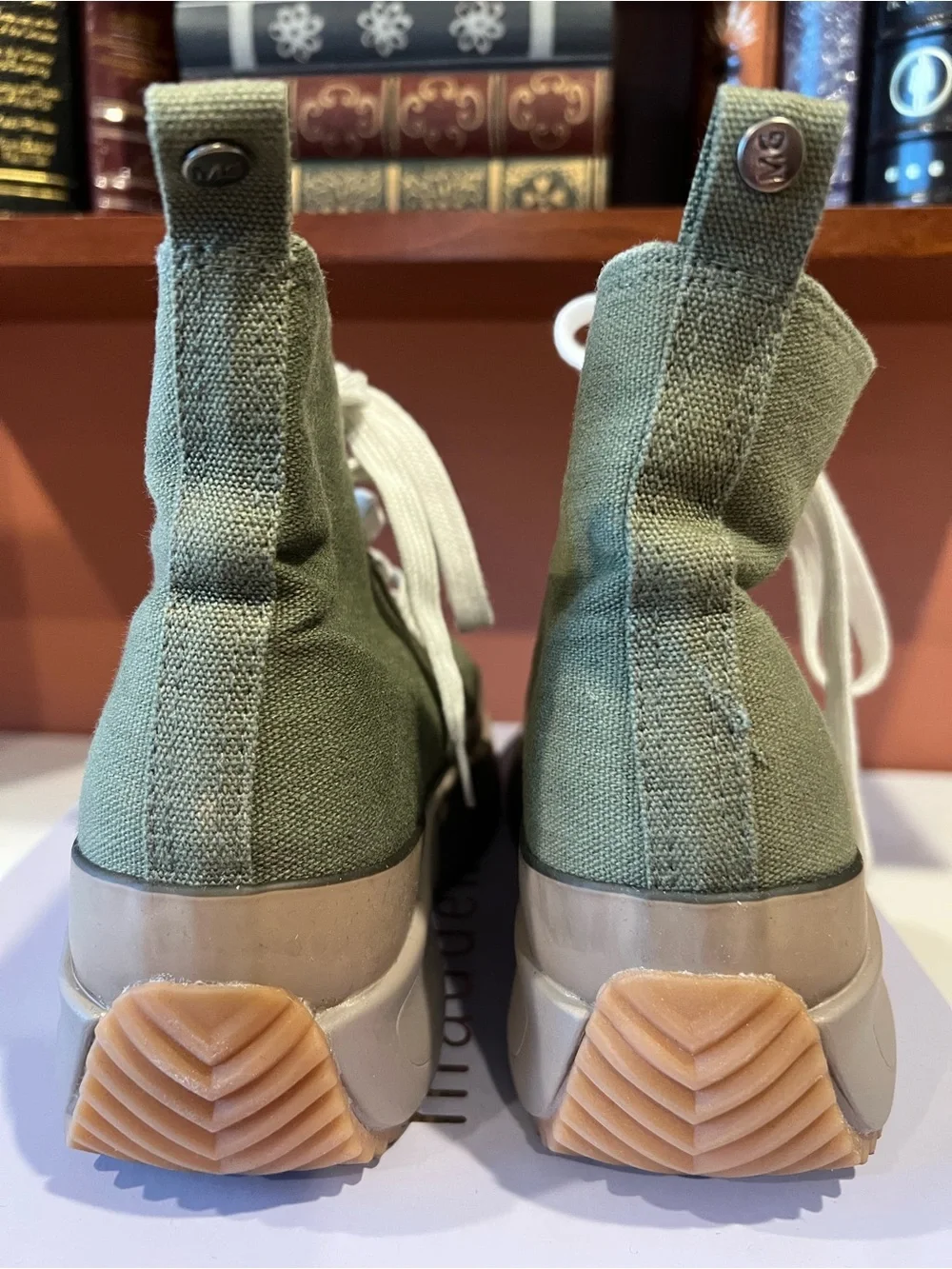 Madden Girl Olive Green High-Top Platform Sneakers
